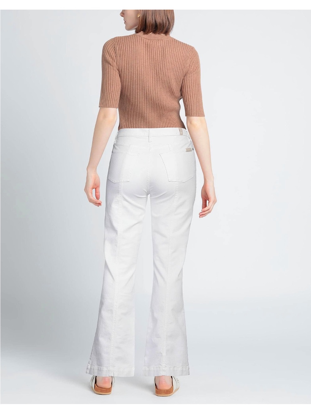 NWT 7 For All Mankind White High-Rise Flare Jeans Size 26 - Picture 3 of 5